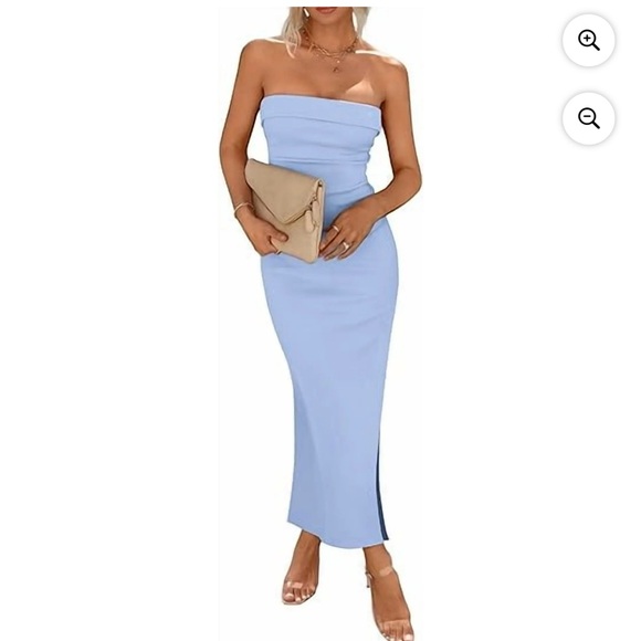 PrettyGarden Dresses & Skirts - Pretty Garden Strapless Light Blue Dress